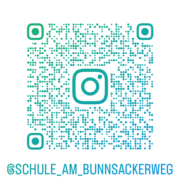 Hier ist der QR-Code zu sehen, der auf die Instagram-Seite der Schule verweist.